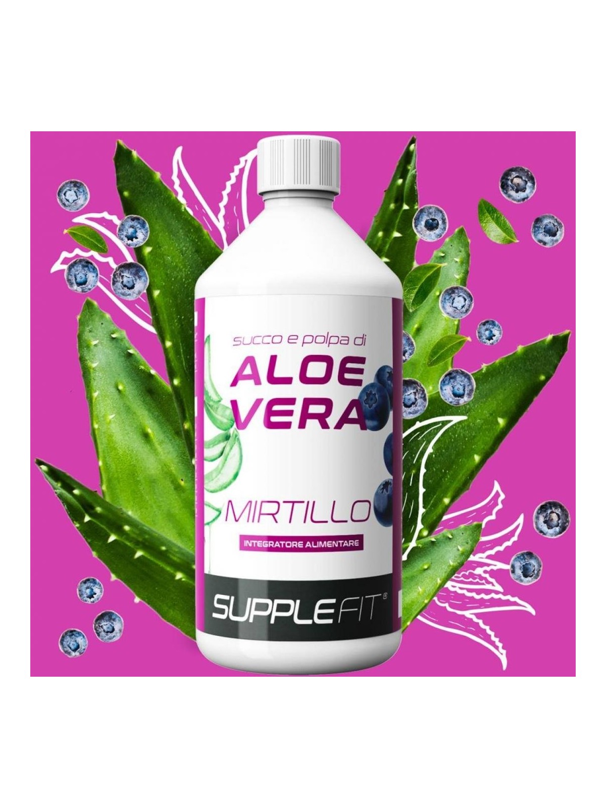 Jus et pulpe d'Aloe Vera et Myrtille 1000 ml