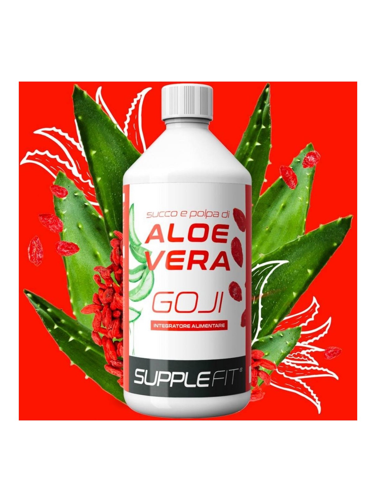Jus et pulpe d'Aloe Vera et Baies de goji 1000 ml