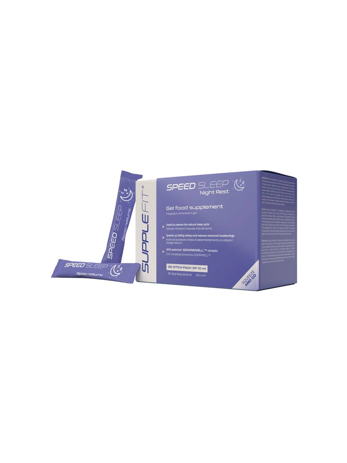SPEEDSLEEP - Night Rest food supplement in gel based on melatonin 30 x 10 ml
