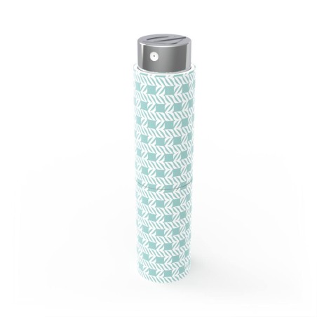 Purse perfume case Olfazeta Monogram white and turquoise