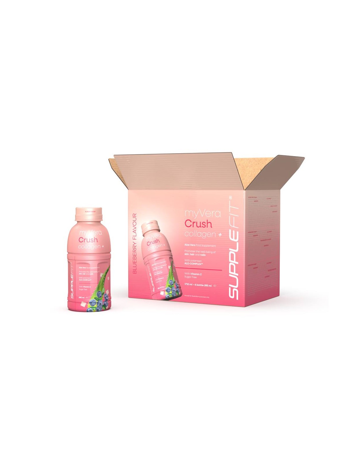 COLLAGEN + MyVera Crush - Complément alimentaire en bouteille unidose 285 ml