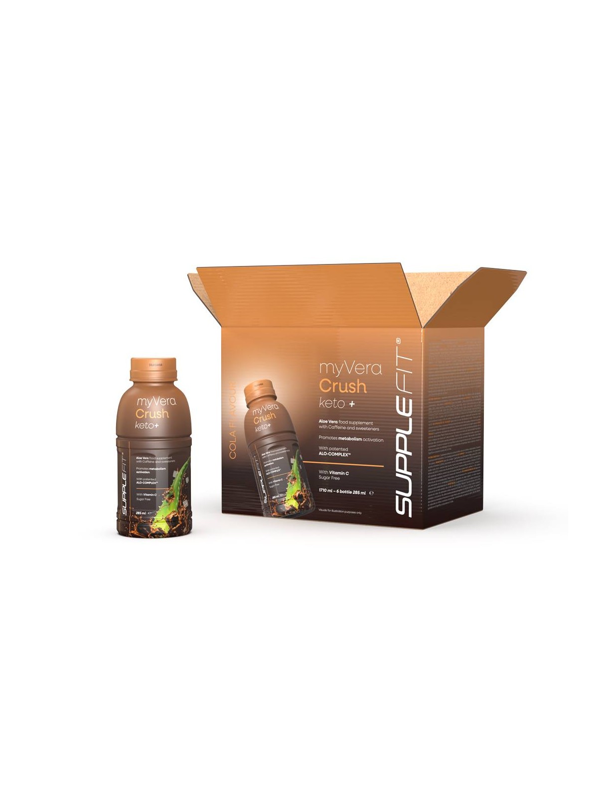 KETO + MyVera Crush - Food supplement in single-dose bottles 285 ml